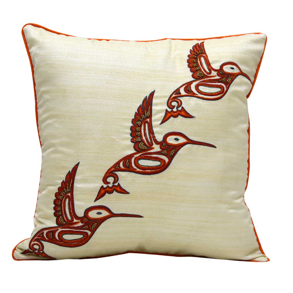 Sadyaska Rico White Silk Dupion 16X16(Inch) 1 Pcs Cushion Cover