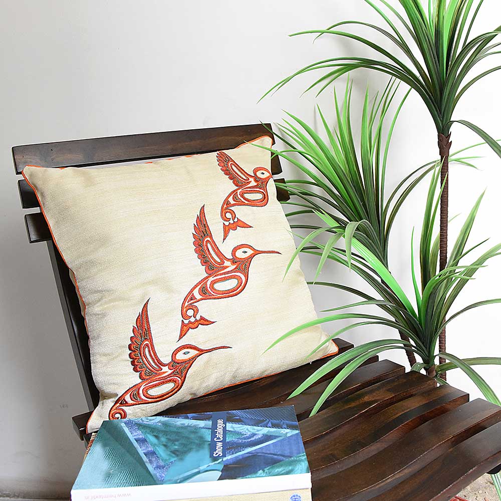 Sadyaska Rico White Silk Dupion 16X16(Inch) 1 Pcs Cushion Cover