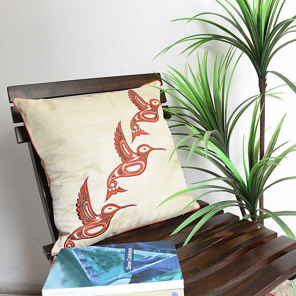 Sadyaska Rico White Silk Dupion 16X16(Inch) 1 Pcs Cushion Cover