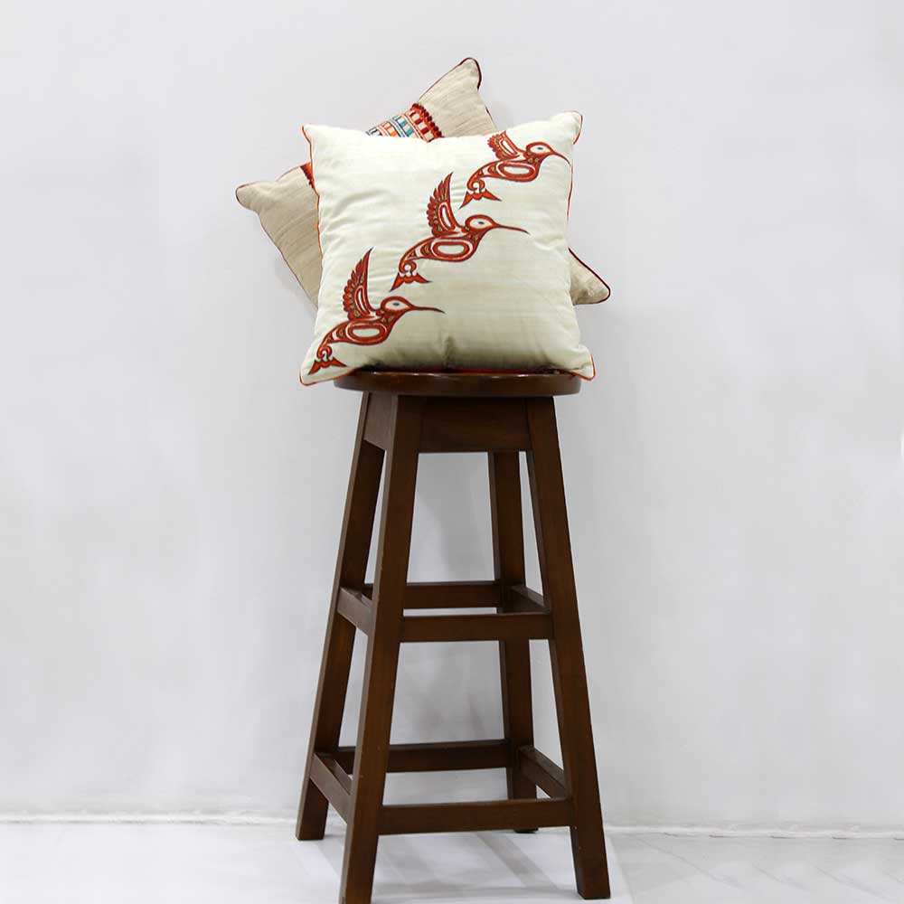 Sadyaska Rico White Silk Dupion 16X16(Inch) 1 Pcs Cushion Cover