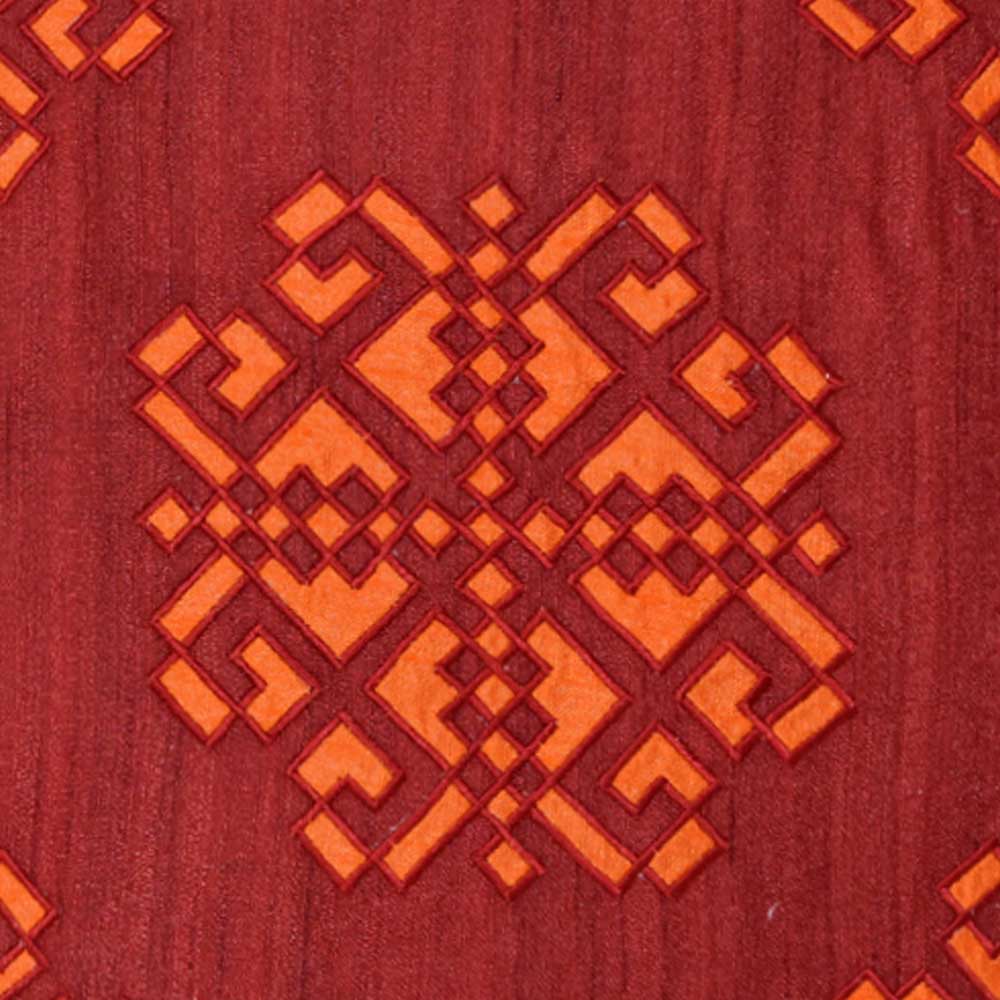 Sadyaska Durable Embroidered Silk Dupion for Garden, Bedroom, Cushion Case 16x16 1 Pcs Cushion Cover