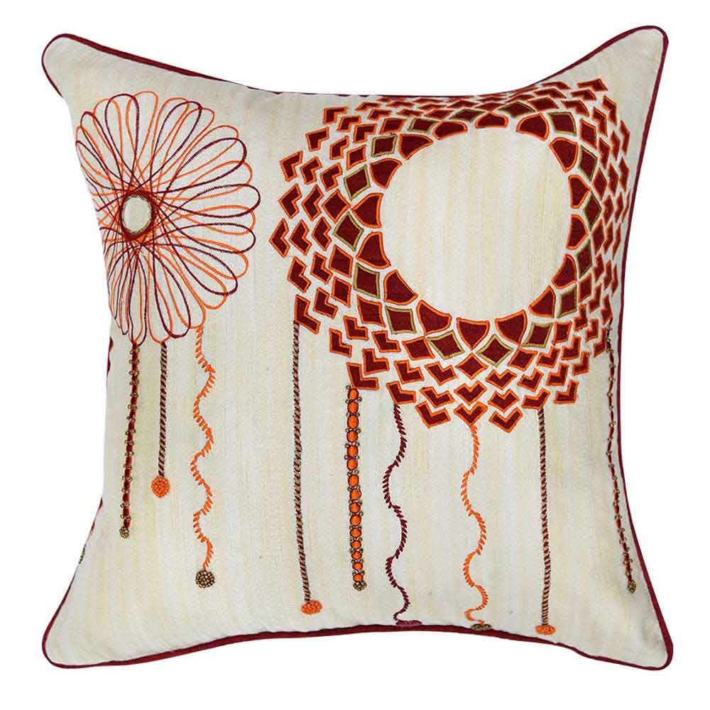 Sadyaska Chile Silk Dupion 16X16(Inch) 1 Pcs Cushion Cover