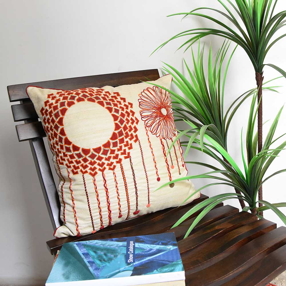 Sadyaska Chile Silk Dupion 16X16(Inch) 1 Pcs Cushion Cover