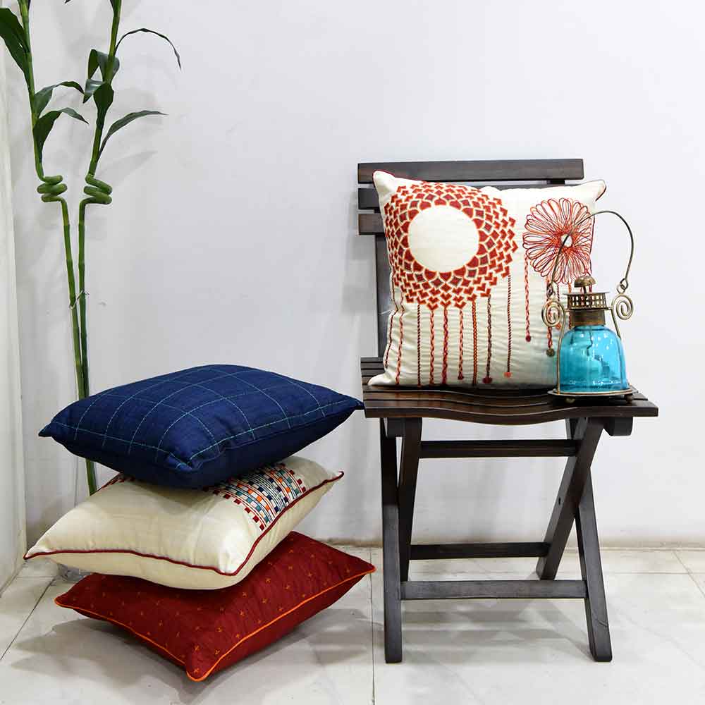 Sadyaska Chile Silk Dupion 16X16(Inch) 1 Pcs Cushion Cover
