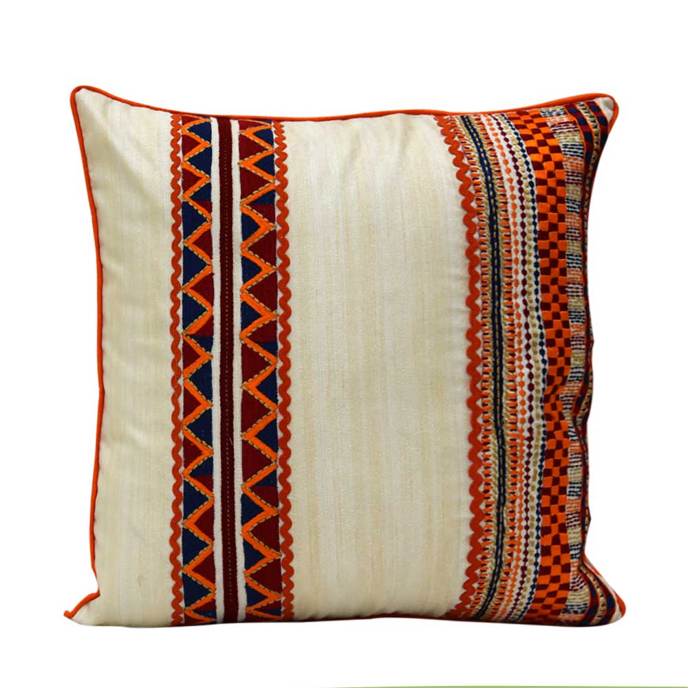 Sadyaska Home Furnishing Embroidered Silk Dupion 16x16(Inch) 1 Pcs Cushion Cover