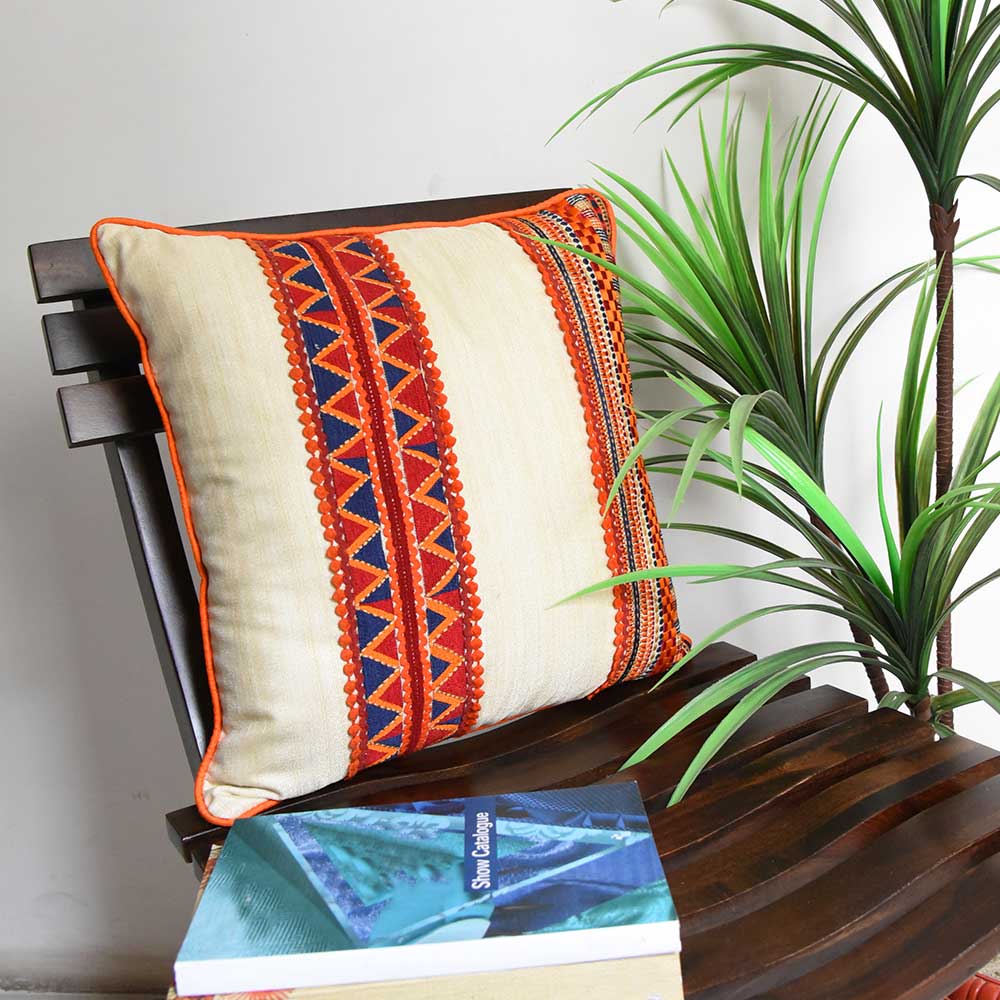 Sadyaska Home Furnishing Embroidered Silk Dupion 16x16(Inch) 1 Pcs Cushion Cover