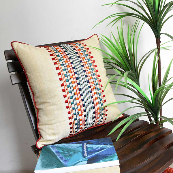 Sadyaska Designer Custom Outdoor Embroidered Cushion Case 16x16… 1 Pcs Cushion Cover