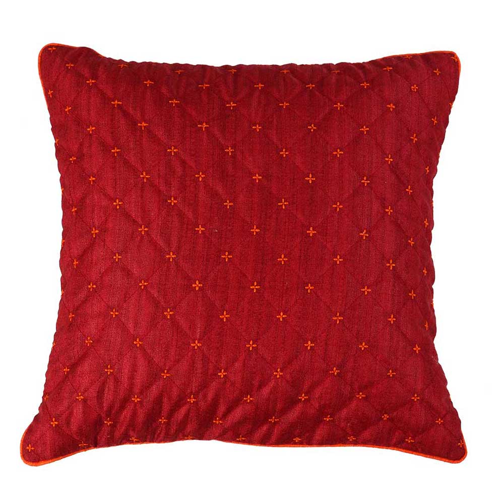 Sadyaska Quilted Silk Dupion 16x16 Car Sofa Patio Cushion Cases… 1 Pcs Cushion Cover