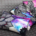 Sadyaska Digital Printed Floral Multi Color 12" X 18" Home Decor Sofa Chair Polyester … 1 Pcs Cushion Cover