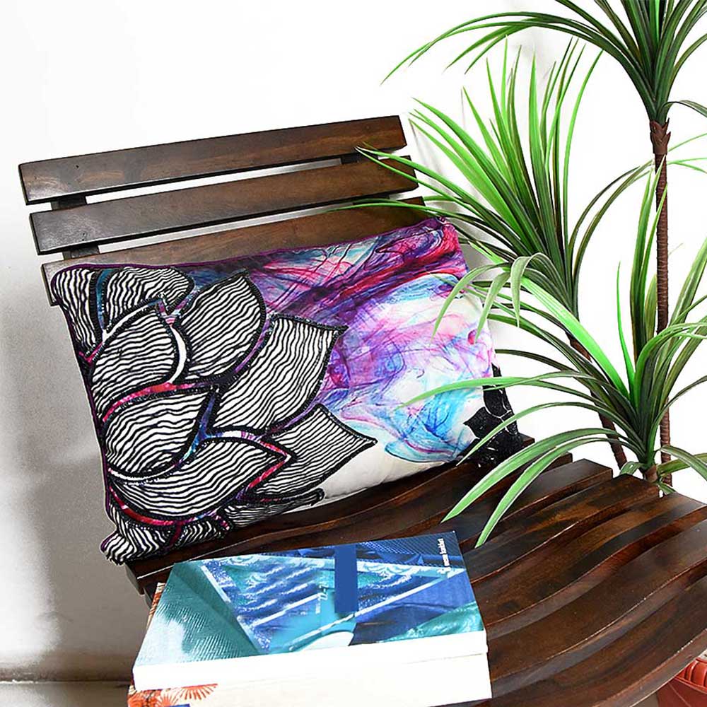 Sadyaska Digital Printed Floral Multi Color 12" X 18" Home Decor Sofa Chair Polyester … 1 Pcs Cushion Cover