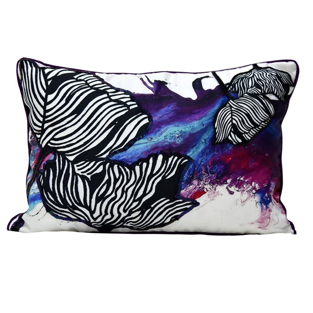 Sadyaska Floral 12" X 18" Digital Printed Cushion Pillow Case 1 Pcs Cushion Cover