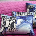 Sadyaska Digital Floral Printed s 12" X 18" Home Decorative Cushion Case, Floral Print Cushion Pillow Case 1 Pcs Cushion Cover