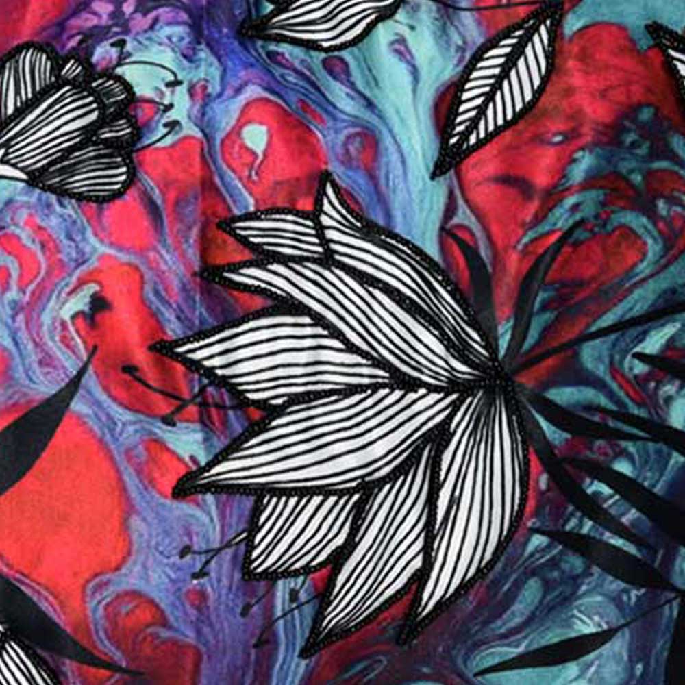 Sadyaska Flower Digital Print Floral Cushions and 12" X 18" Digital Floral Printed Cushion Pillow Case Living Room, Patio, Office & Home… 1 Pcs Cushion Cover