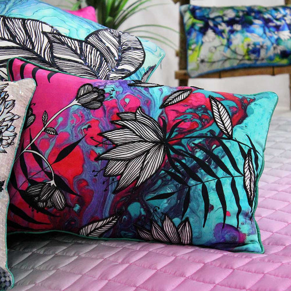Sadyaska Flower Digital Print Floral Cushions and 12