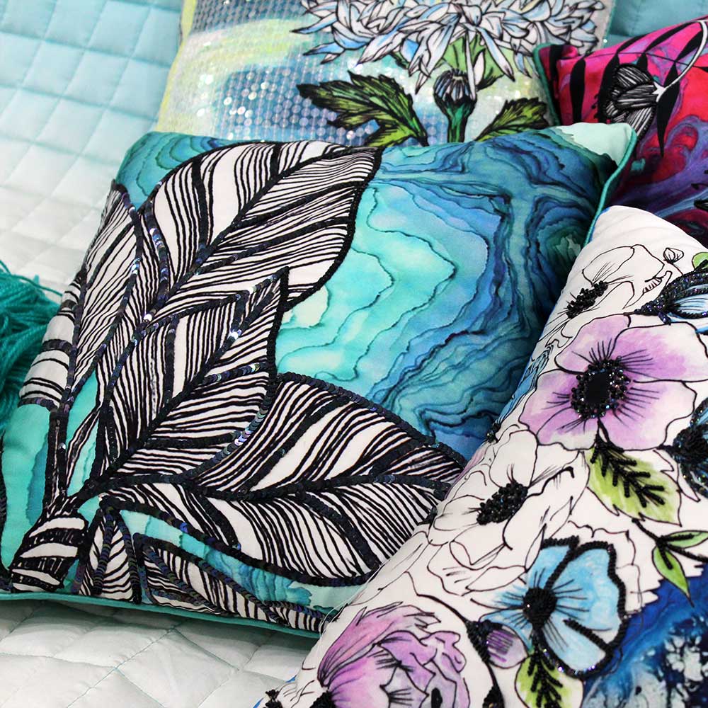 Sadyaska Digital Printed Floral Polyester Home Decor Cushions & 16" X 16"… 1 Pcs Cushion Cover