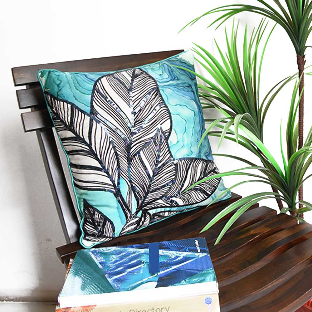 Sadyaska Digital Printed Floral Polyester Home Decor Cushions & 16" X 16"… 1 Pcs Cushion Cover