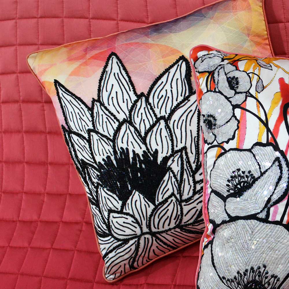 Sadyaska Home Decor Floral Digital Print 16" X 16" Decorative Floral Printed Cushion Pillow Case… 1 Pcs Cushion Cover