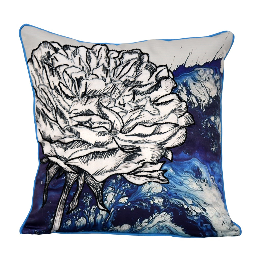 Sadyaska Grerberas Digital Printed Polyester 16" X 16" Car Sofa Chair Floral Printed … 1 Pcs Cushion Cover
