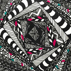 Sadyaska Geometric Digital Printed Designer Black and White Home Decor Digital Pillow Cushion Case 16" X 16"… 1 Pcs Cushion Cover