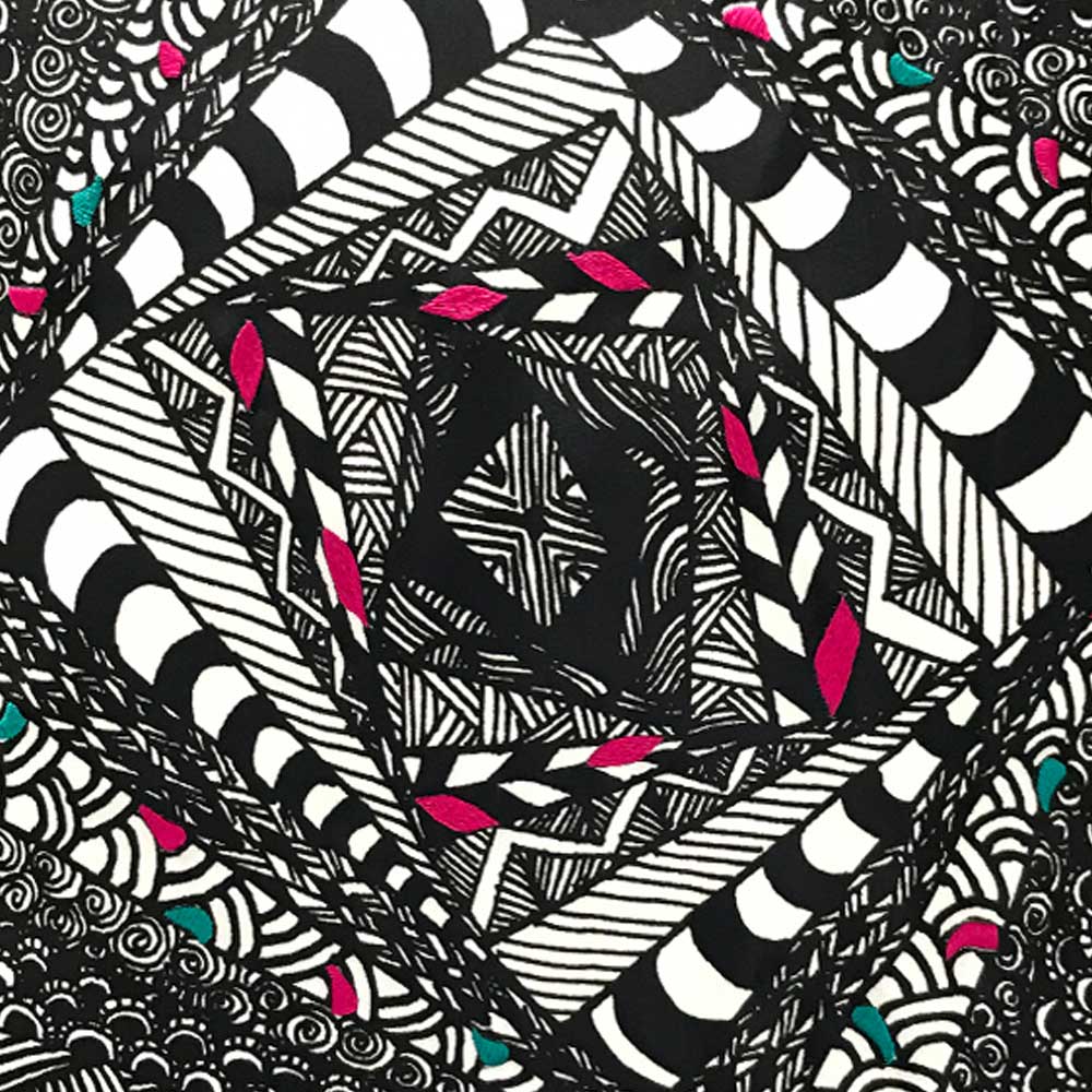 Sadyaska Geometric Digital Printed Designer Black and White Home Decor Digital Pillow Cushion Case 16" X 16"… 1 Pcs Cushion Cover