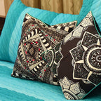 Sadyaska Geometric Digital Printed Designer Black and White Home Decor Digital Pillow Cushion Case 16" X 16"… 1 Pcs Cushion Cover
