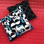 Sadyaska Geometric Digital Printed Designer Black and White Home Decor Digital Pillow Cushion Case 16" X 16"… 1 Pcs Cushion Cover
