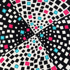 Sadyaska Geometric Pattern Starry Digital Printed Exceptional Quality with Polyester Black & White Color Use for Sofa Car Chair Living Room Dining Room Bed Room 16" X 16" 1 Pcs Cushion Cover