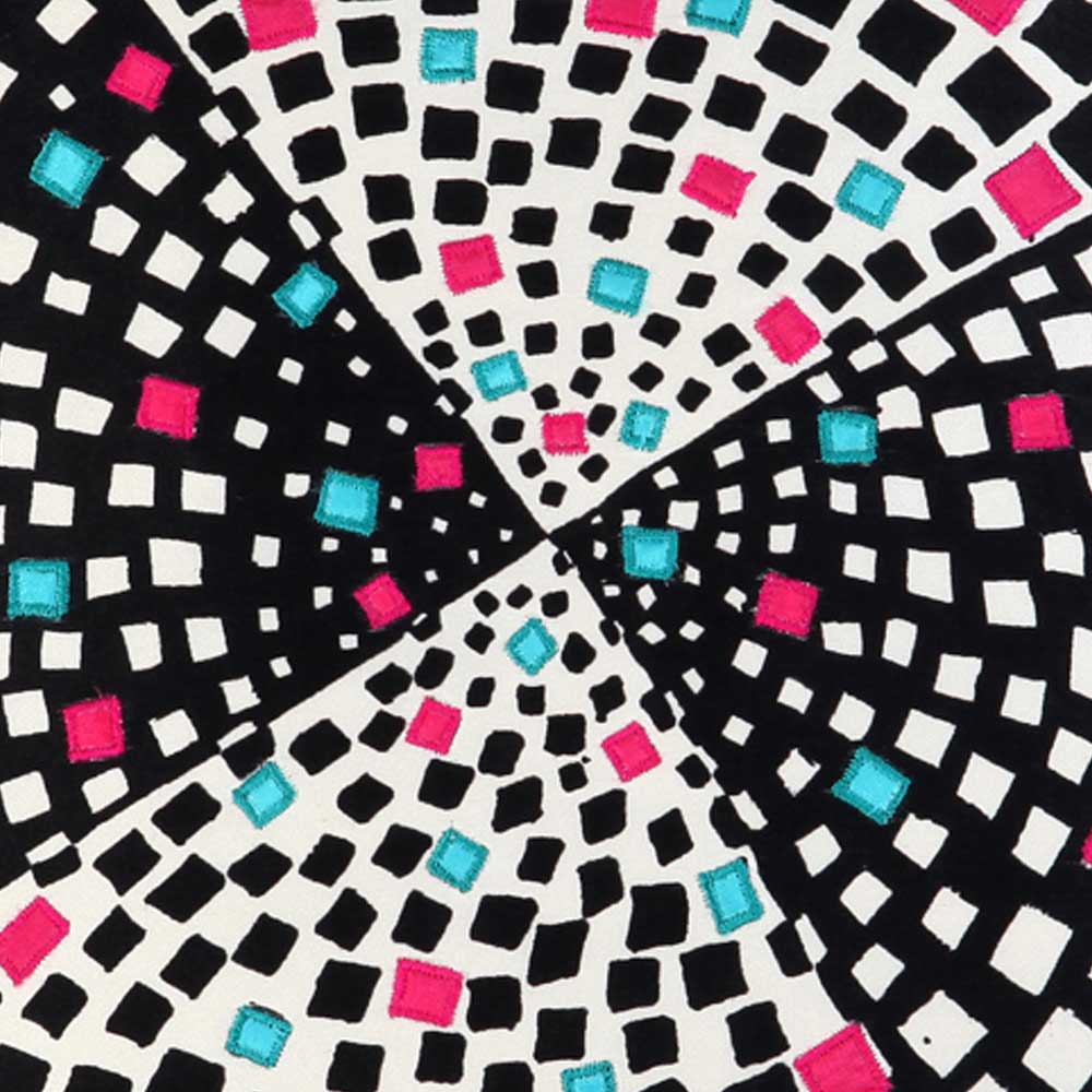Sadyaska Geometric Pattern Starry Digital Printed Exceptional Quality with Polyester Black & White Color Use for Sofa Car Chair Living Room Dining Room Bed Room 16" X 16" 1 Pcs Cushion Cover