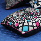 Sadyaska Geometric Pattern Starry Digital Printed Exceptional Quality with Polyester Black & White Color Use for Sofa Car Chair Living Room Dining Room Bed Room 16" X 16" 1 Pcs Cushion Cover