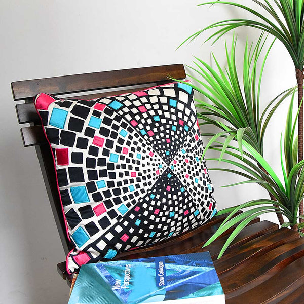 Sadyaska Geometric Pattern Starry Digital Printed Exceptional Quality with Polyester Black & White Color Use for Sofa Car Chair Living Room Dining Room Bed Room 16