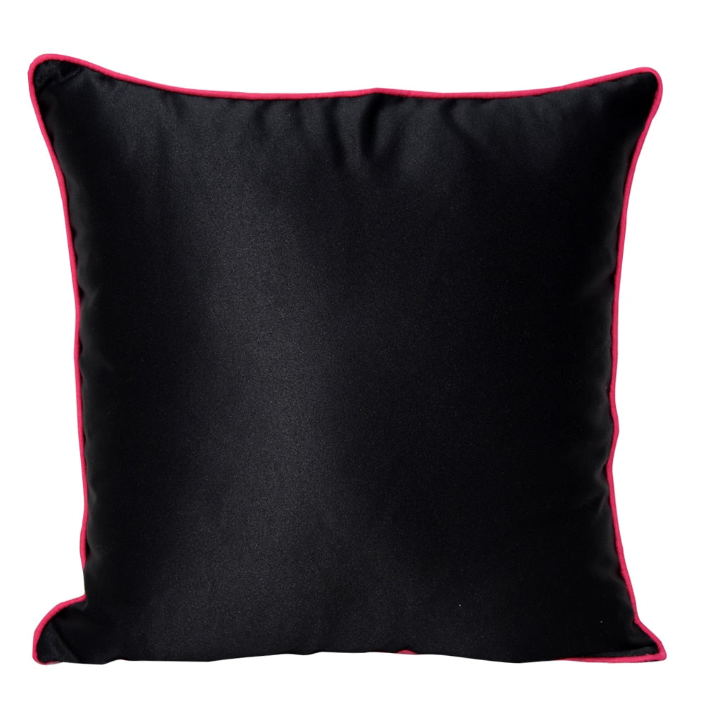 Sadyaska Embroidered Digital Print Designer Pillow Cover Room Abstract Design Decorative Cushion Gift for Anyone Black and White Pillow Cushion Case 16" X 16"… 1 Pcs Cushion Cover