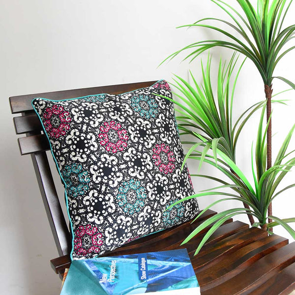 Sadyaska Decorative Abstract Design Cushion Digital Print Poly Personalized Case Pillow Cover Black and White 16