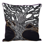Sadyaska Designer Cushion Case Nature and Floral Garbrielle Digital Print Hand Sketched Tree Pillow Cushion Case Black and White 16" X 16"… 1 Pcs Cushion Cover