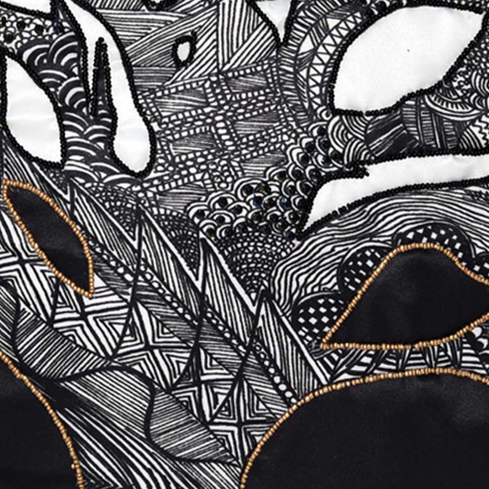 Sadyaska Designer Cushion Case Nature and Floral Garbrielle Digital Print Hand Sketched Tree Pillow Cushion Case Black and White 16" X 16"… 1 Pcs Cushion Cover