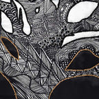 Sadyaska Designer Cushion Case Nature and Floral Garbrielle Digital Print Hand Sketched Tree Pillow Cushion Case Black and White 16" X 16"… 1 Pcs Cushion Cover