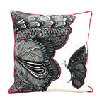 Sadyaska Beautiful Butterfly Nature & Floral Digital Print Printed Pillow Cushion Case Black and White 16" X 16"… 1 Pcs Cushion Cover