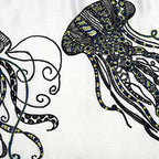 Sadyaska Hand Sketched Jelly Fish Digital Print 12 X 18(Inch) 1 Pcs Cushion Cover