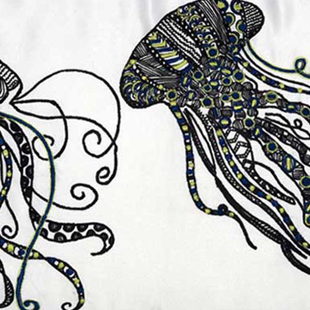 Sadyaska Hand Sketched Jelly Fish Digital Print 12 X 18(Inch) 1 Pcs Cushion Cover
