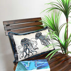 Sadyaska Hand Sketched Jelly Fish Digital Print 12 X 18(Inch) 1 Pcs Cushion Cover