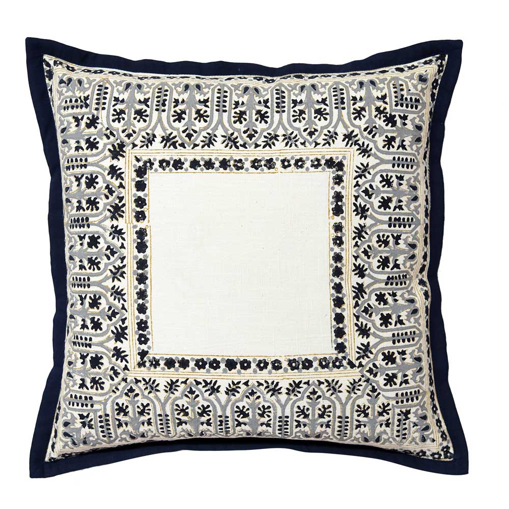 Sadyaska Summer Deals by Hand Block Print 16" X 16" Sofa Chair Outdoor Patio Living Room Cotton Slub Cushion Case… 1 Pcs Cushion Cover