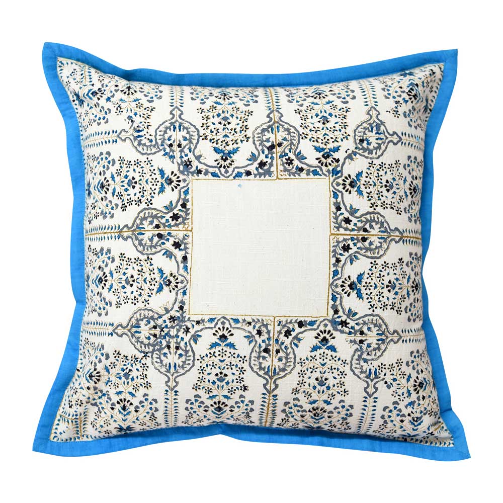 Sadyaska Summer Deals Viraag Block Print s 16" X 16" Decorative Ethnic Indian Sofa Cushion Case… 1 Pcs Cushion Cover