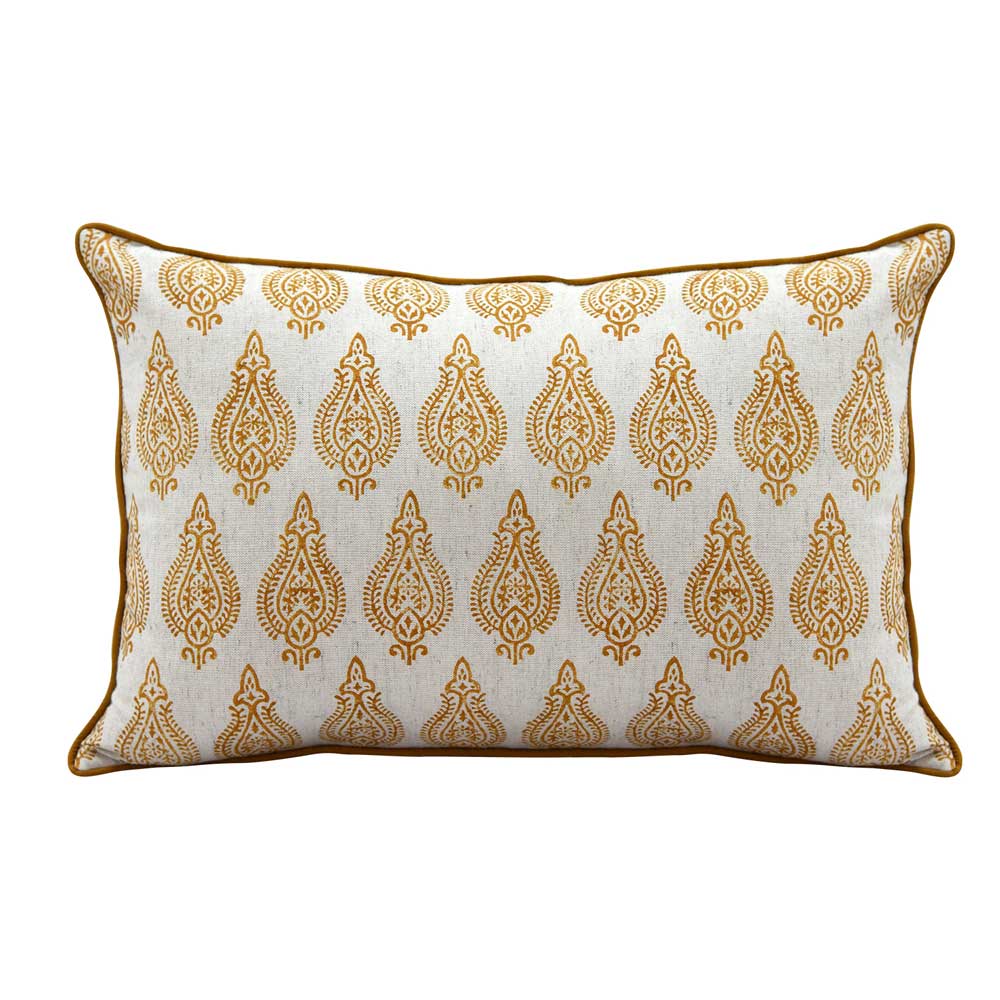 Sadyaska Saumay Collection - Traditional Hand Block Printed Set (Set of 7) 1 Pcs Cushion Cover