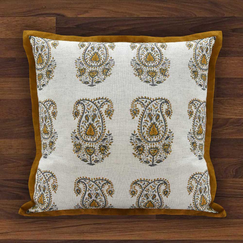 Sadyaska Wooden Block Print For Living Room, Patio, Garden, Sofa Rajasthani Cushion Cases 16x16… 1 Pcs Cushion Cover