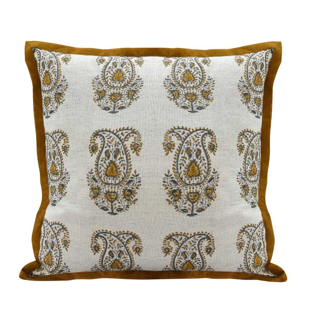 Sadyaska Saumay Collection - Traditional Hand Block Printed Set (Set of 7) 1 Pcs Cushion Cover