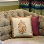Sadyaska Hand Block Printed 16x16(Inch) 1 Pcs Cushion Cover