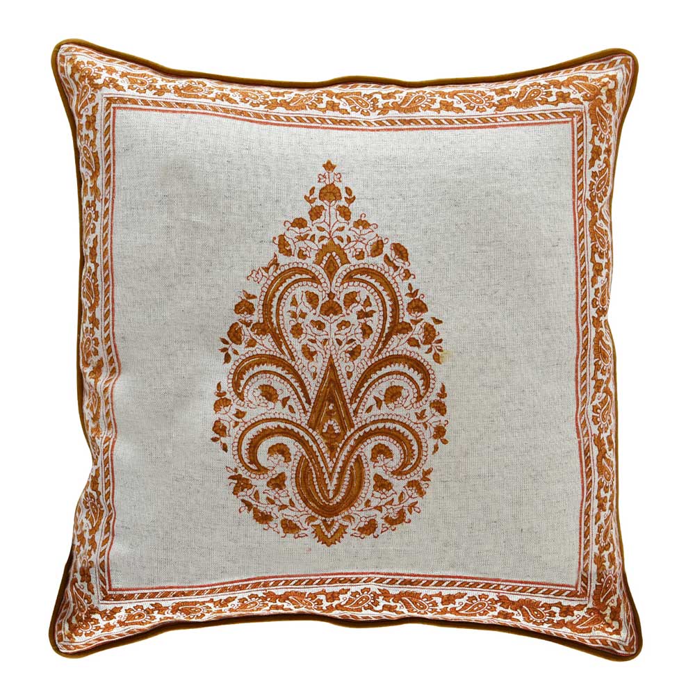 Sadyaska Hand Block Printed 16x16(Inch) 1 Pcs Cushion Cover