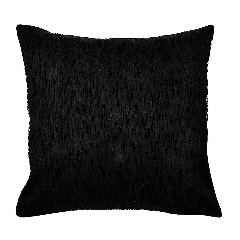 Sadyaska Hand Woven Charcoal Possession Pattern Sofa Garden Dupion 16x16… 1 Pcs Cushion Cover