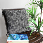 Sadyaska Hand Woven Charcoal Possession Pattern Sofa Garden Dupion 16x16… 1 Pcs Cushion Cover
