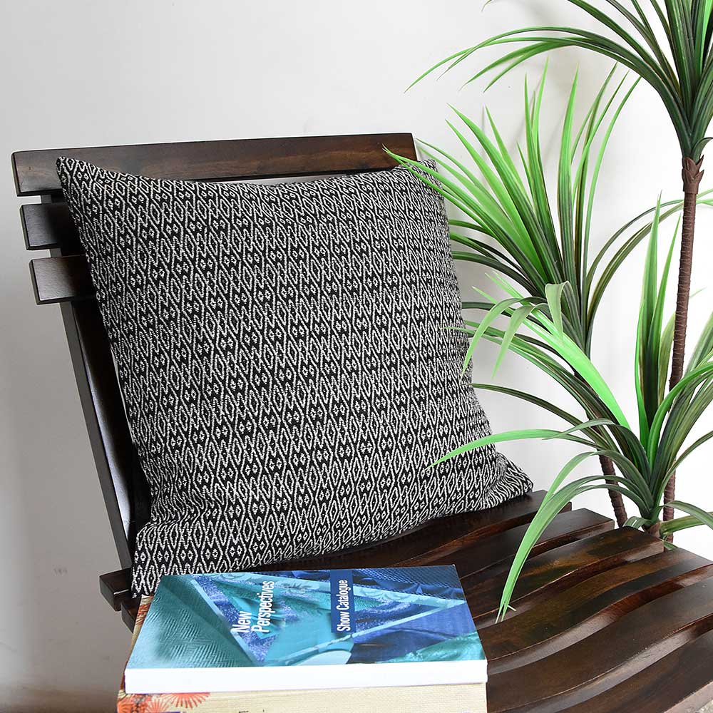 Sadyaska Reversible Powerloom Jacquard Sofa Chair Dining Room, Living Room, Bedroom Decorative 16x16… 1 Pcs Cushion Cover