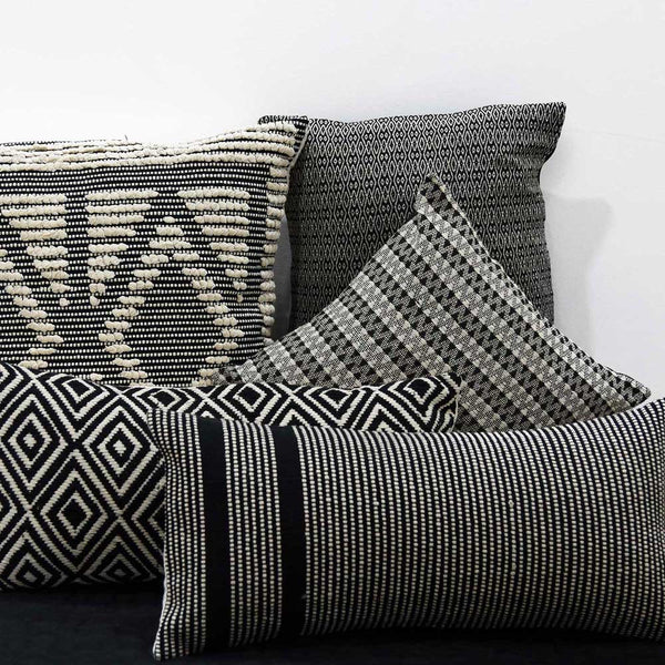 Sadyaska Hand Woven Bold Striped Home Décor Sofa Woven Casement Cushion Case 12x24 1 Pcs Cushion Cover